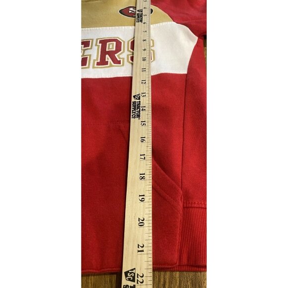 San Francisco 49ers Hoodie Sweatshirt Youth Medium Red NFL Team Apparel - Picture 8 of 12